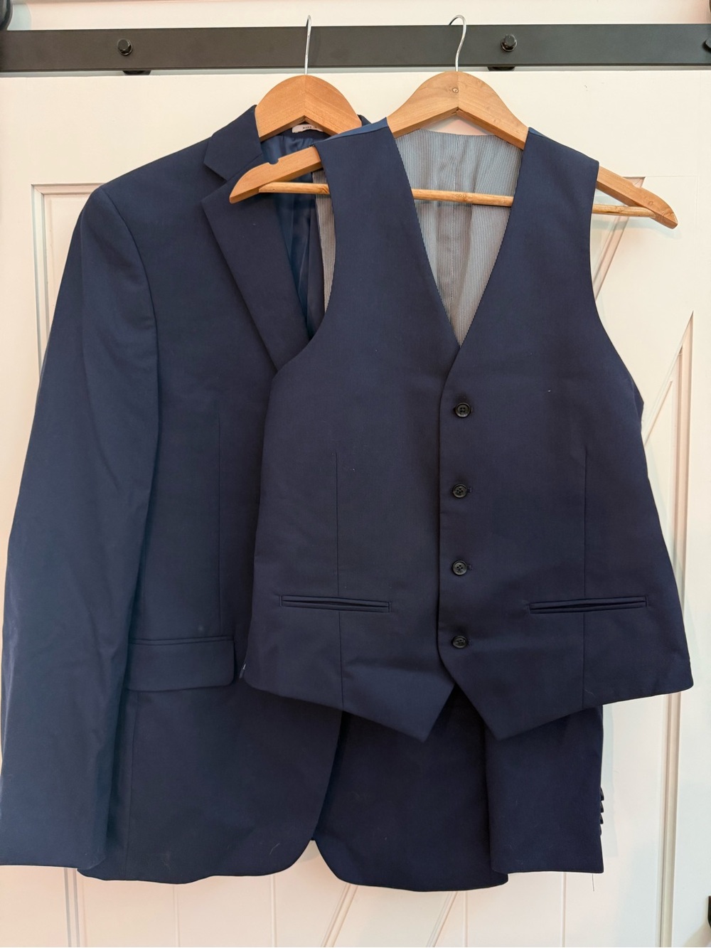 Men's Navy Suit Jacket & Vest Set